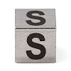 Tarnish Resistant 201 Stainless Steel European Beads STAS-M058-01S-P-1