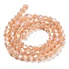 Opaque Solid Color Electroplate Glass Beads Strands EGLA-A039-P4mm-B06-2