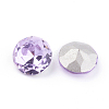 Pointed Back & Back Plated Glass Rhinestone Cabochons RGLA-J012-8mm-371-2