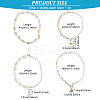 4Pcs 4 Style Natural Shell & Imitation Pearl Beaded Necklaces Set NJEW-AN0001-53-2