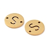 PVD Vacuum Plating 201 Stainless Steel Hollow Flat Round Links FIND-R149-03S-G-2