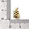 Oval Brass with Glass Charms KK-G525-08G-4