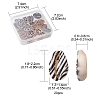 Printed Natural Cowrie Shell Beads SHEL-YW0001-02-3