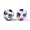 UV Plating Opaque Acrylic Beads OACR-T028-68-2