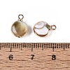 Electroplate Natural Sea Shell Pendants SSHEL-Q100-11A-KCG-3
