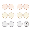 6 Pairs 3 Colors Brass Cufflink Settings FIND-FH0010-31-1