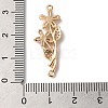 Brass Micro Pave Clear Cubic Zirconia Pendants KK-C062-095G-3