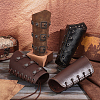 Tartan Pattern Imitation Leather Cuff Wristband for Bikers AJEW-WH0258-937A-5