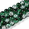 Baking Paint Crackle Glass Bead Strands CCG-S001-10mm-19-4