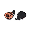 Halloween Theme Spray Painted Alloy Enamel Pendants ENAM-T020-09A-1