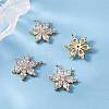 4Pcs Brass Micro Pave Clear Cubic Zirconia Pendants ZIRC-SZ0001-66-3