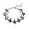 Penguin Natural Abalone Shell/Paua Shell Link Bracelets for Women FS5984-3-1