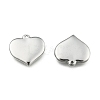 Tarnish Resistant 304 Stainless Steel Stamping Blank Tag Heart Pendants STAS-R063-02-1