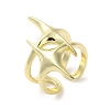 Brass Star Open Cuff Ring for Women RJEW-A042-01A-1