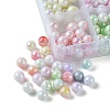 300Pcs 12 Colors Two Tone Opaque Acrylic Beads SACR-YW0001-63-2