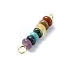 7 Chakra Gemstone Beaded Connector Charms PALLOY-JF02531-02-4