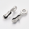 Platinum Plated Alloy European Dangle Charms X-MPDL-S067-50-2