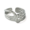 304 Stainless Steel Open Cuff Ring RJEW-L110-002P-2