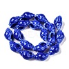 Handmade Printed Porcelain Beads Strand PORC-T133-01A-2