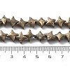 Electroplated Natural Lava Rock Beads Strands G-A251-C01-01B-4