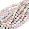 Round Natural Grade AA Morganite Beads Strands G-F222-35-6mm-1