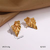 304 Stainless Steel Glass Stud Earrings WG0C5DC-02-1