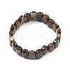 Natural Mexican Agate Oval Stretch Bracelets BJEW-D036-03-2