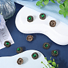 10Pcs 1-Hole Alloy Rhinestone Shank Button BUTT-GF0003-54-4