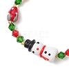 Christmas Bicone K9 Glass Beaded Stretch Bracelets BJEW-MZ00194-3