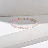 Sparkling Crackle Glass Round Beads Stretch Bracelets Set BJEW-JB07189-8