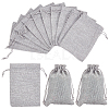  Polyester Imitation Burlap Packing Pouches Drawstring Bags ABAG-NB0001-67-1