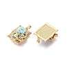 Brass Enamel Pendants KK-SZC0009-12G-03-2