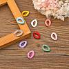 Opaque Spray Painted Acrylic Linking Rings OACR-S036-001A-I-2-4