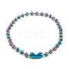 Ion Plating(IP) 304 Stainless Steel Ball Chain Necklaces for Women NJEW-G135-01B-RC-1