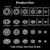 180 Sets 6 Style Sewing Snap Button AJEW-NB0003-47-3