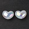 UV Plating Rainbow Iridescent Acrylic Beads OACR-H015-02-3