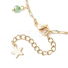 Christmas Brass Glass Charm Bracelets BJEW-JB12536-4