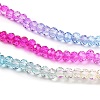 Transparent Painted Glass Beads Strands X1-DGLA-A034-T1mm-A14-4