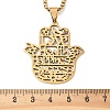 201 Stainless Steel Hollow Cut Hamsa Hand Pendant Necklaces LS-NJEW-H065-07G-3