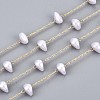 Handmade ABS Plastic Imitation Pearl Beads Chains CHC-T012-28LG-1