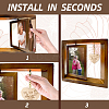 Double Sided Wooden Rotating Photo Frames with DIY Lovers
 Heart DJEW-WH0056-005-4