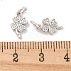 Rack Plating Brass Micro Pave Clear Cubic Zirconia Charms KK-Q814-08P-3