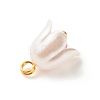 Spray Painted ABS Plastic Imitation Pearl Charms PALLOY-JF01603-04-5