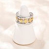 304 Stainless Steel Double Color Cuff Rings RJEW-S635-01GP-20-2