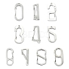 10Pcs 10 Styles 304 Stainless Steel Keychain Clasp Findings FIND-CJ0002-80-1