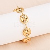 304 Stainless Steel Coffee Bean Link Chain Bracelets BJEW-D359-14B-G-6