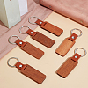 Rectangle Wood Blank Pendant Keychain FIND-WH0016-44-7