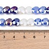 Electroplate Transparent Glass Beads Strands GL-CBADAFE-01I-5