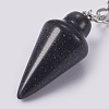 Synthetic Blue Goldstone Keychain KEYC-P041-A09-3