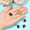 5Pcs 5 Colors Handmade Foil Glass Beads LAMP-FS0001-78-4
